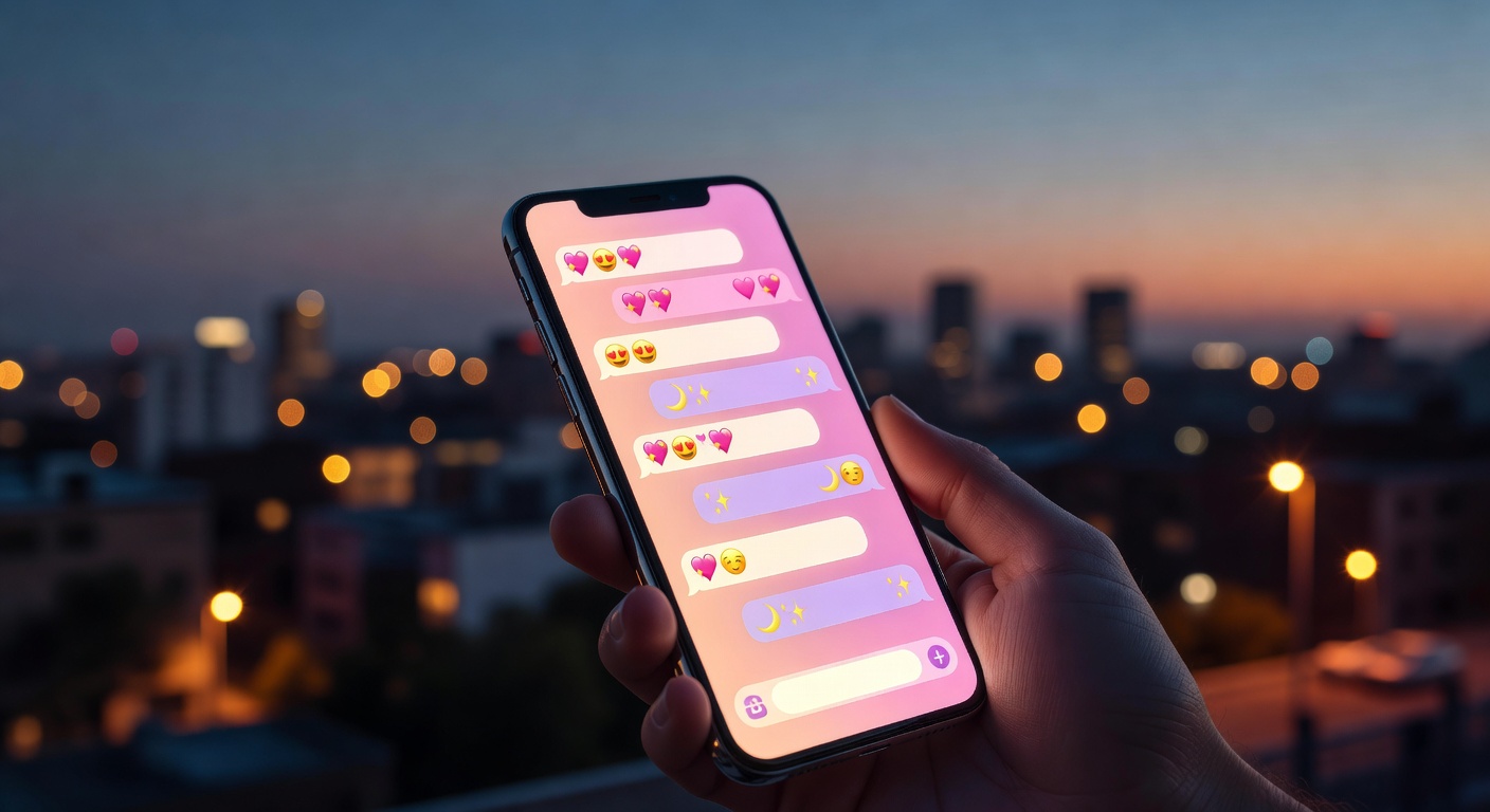 A diverse group of young adults smiling at their phones during a casual outdoor gathering, sunny park bench setting with green trees and blue sky, joyful and connected mood, natural daylight with vibrant shadows