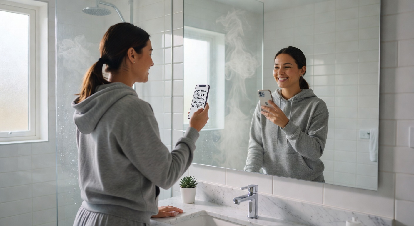 A diverse group of young adults laughing together on a park bench, phones in hand checking messages, joyful flirty atmosphere, golden afternoon sunlight casting long shadows, wide candid composition